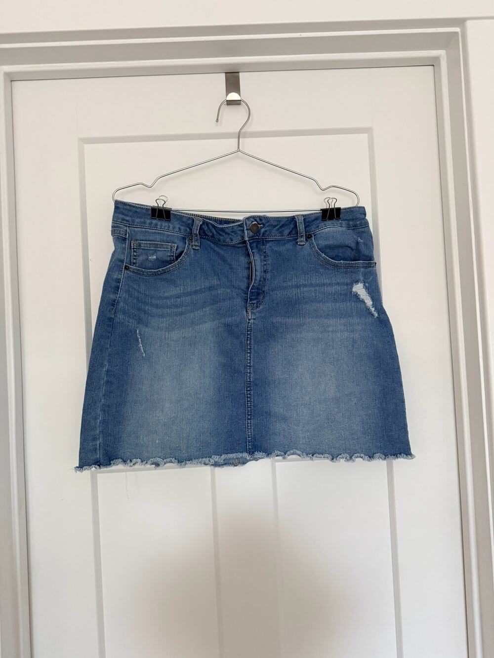Marc New York Jeans Distressed Denim Mini Skirt Size 16